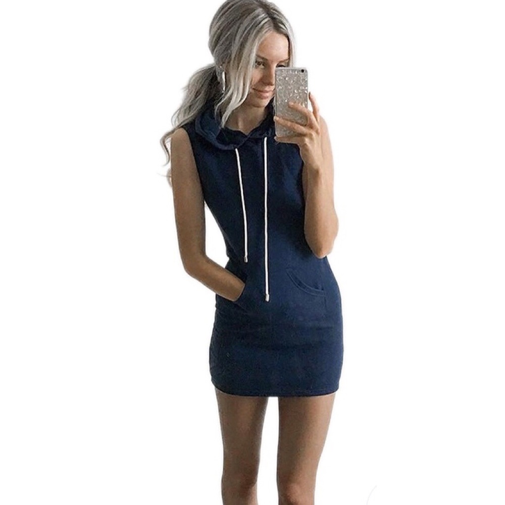 Navy Cocktail Mini Dress